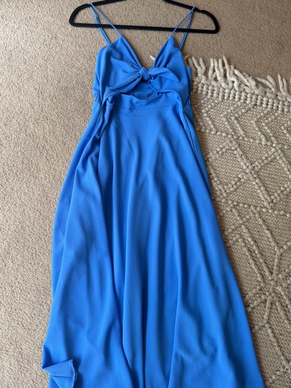 Vici Royal Blue Spaghetti Strap Maxi with Front Knot